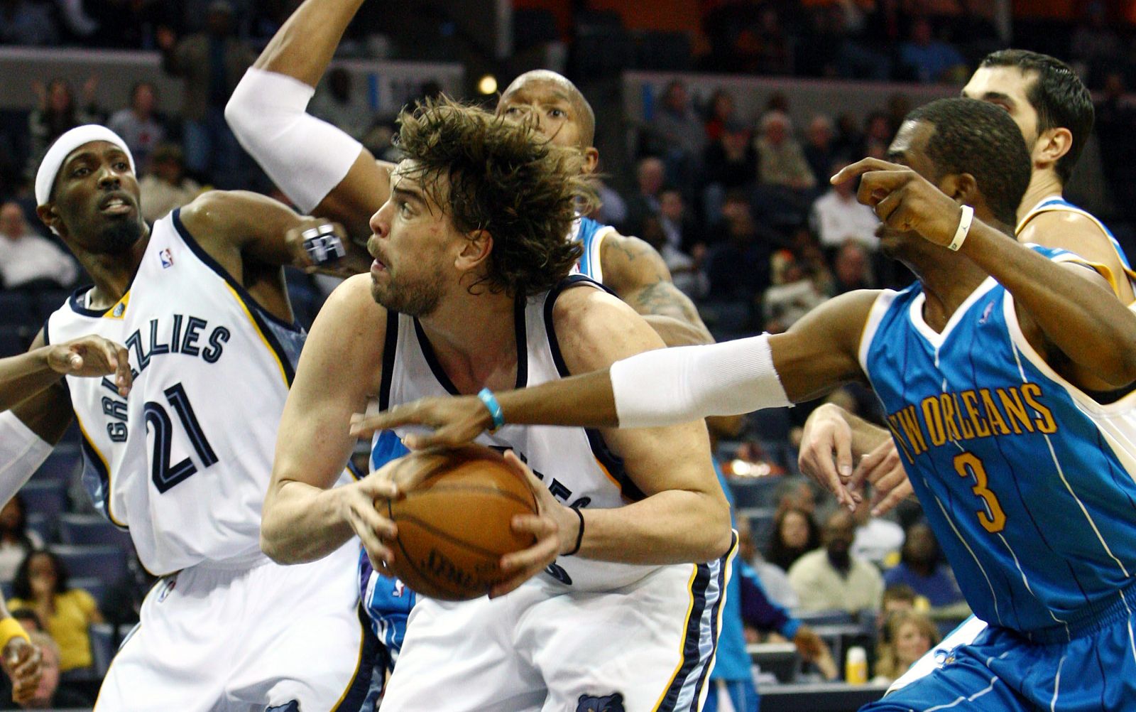 El español Marc Gasol, de los Grizzlies, durante el partido ante los Hornets de Nueva Orleans