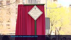 Placas de recuerdo a las víctimas de ETA en Pamplona
