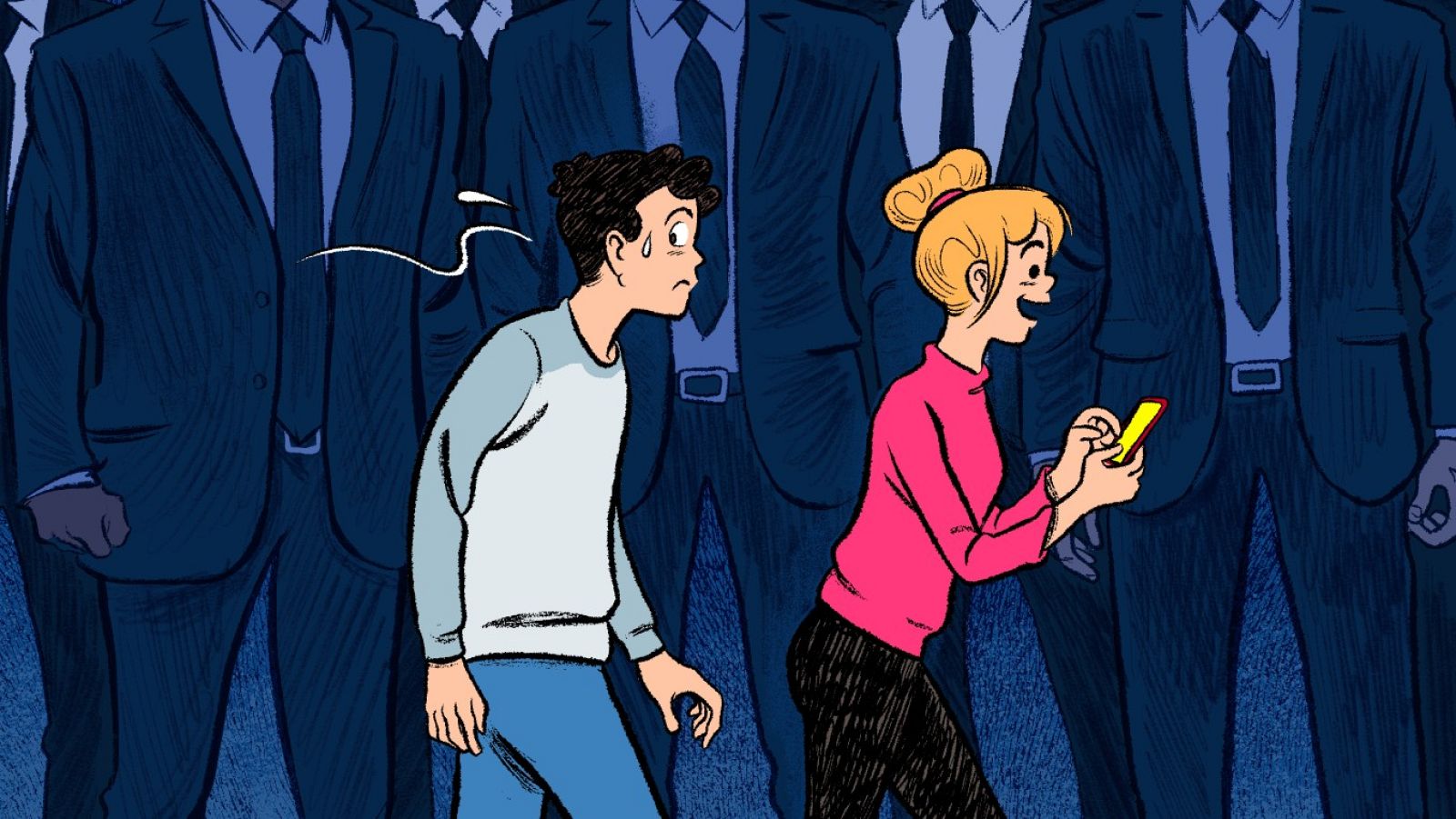 Detalle de una ilustración de 'Claudio y Lucía contra la Agencia Fake'