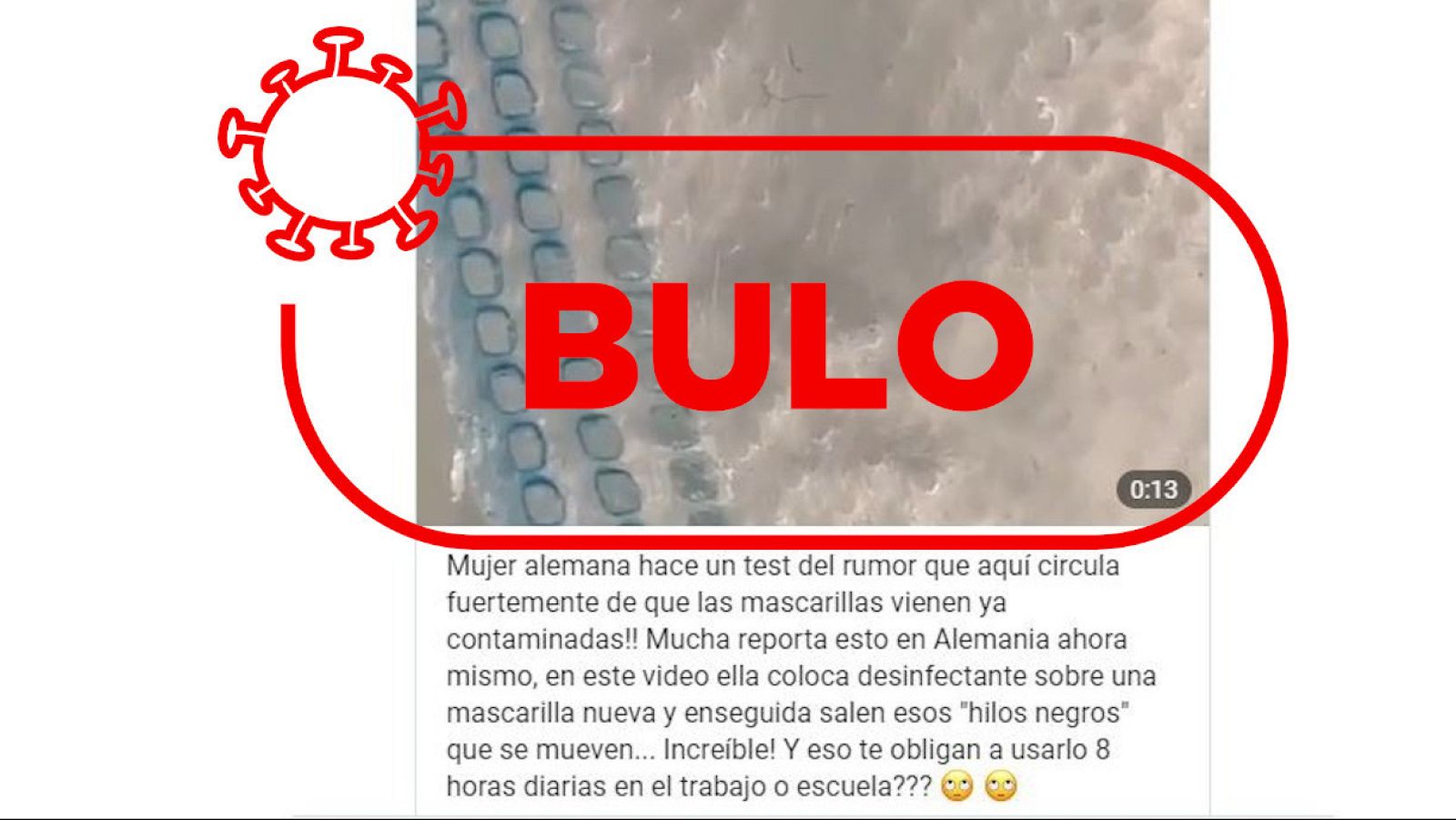 Los "hilos negros" en vídeos de mascarillas son residuos textiles adheridos por electricidad estática.