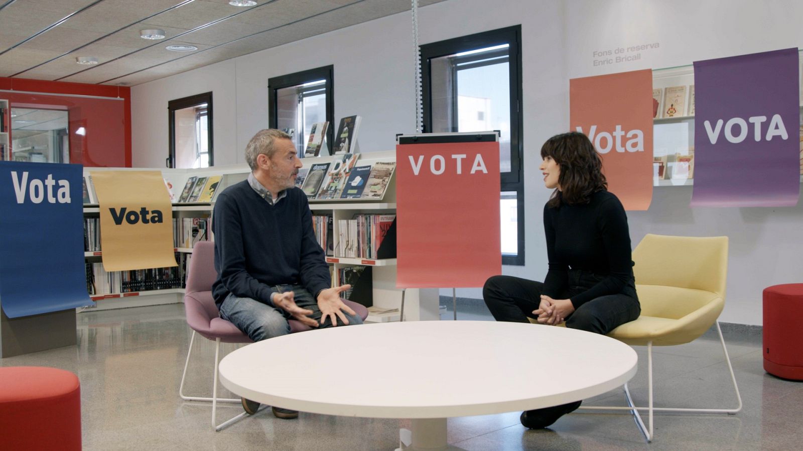 Flora Saura i Francesc Ribot, a 'Helvètica'