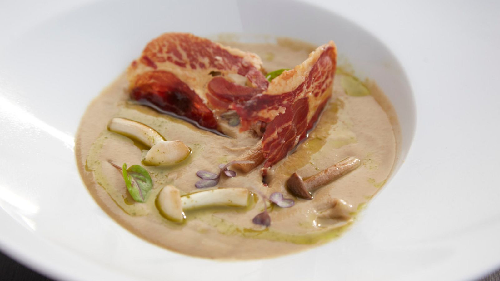 Receta de crema de lentejas con setas