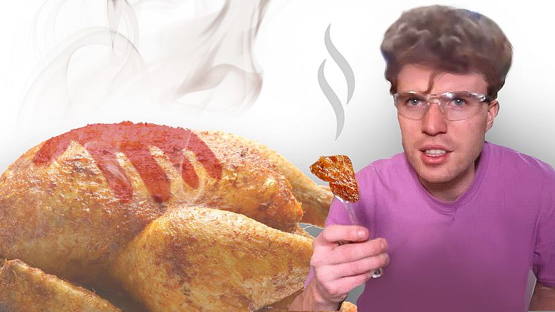 Alucinante: este chico ha conseguido cocinar un pollo a tortazos!