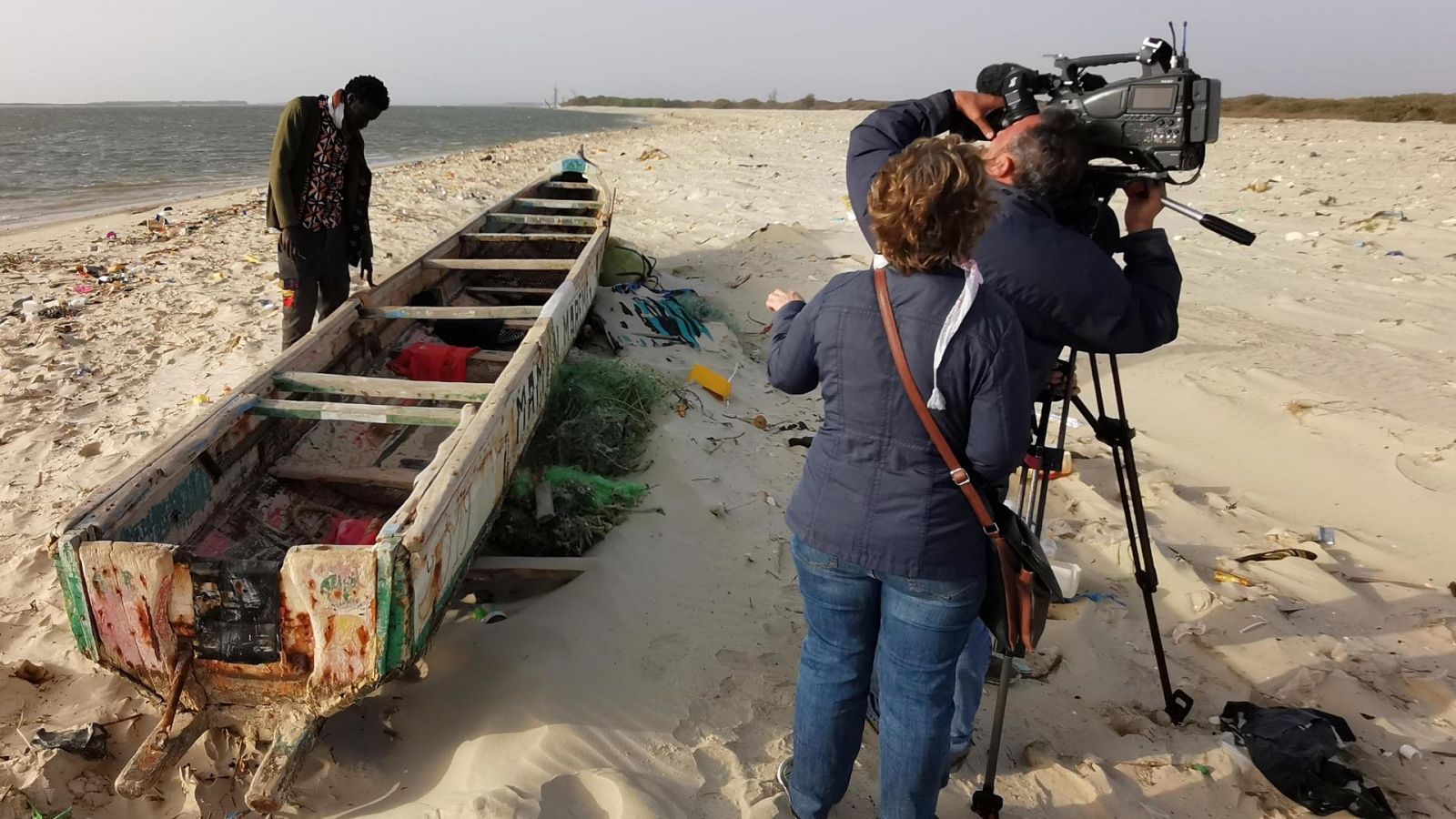 'En Portada' grabando a Mamadou Dia