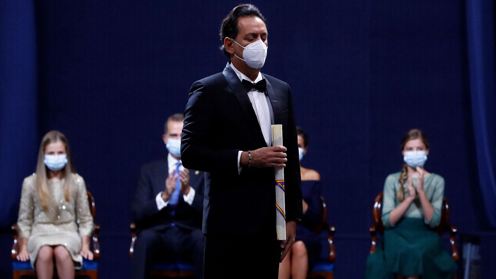 Andrea Morricone, hijo del compositor Ennio Morricone, recogió en 2021 el premio concedido a su padre