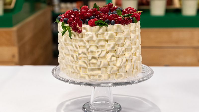 Receta de tarta de cesta con frutos rojos de Meri