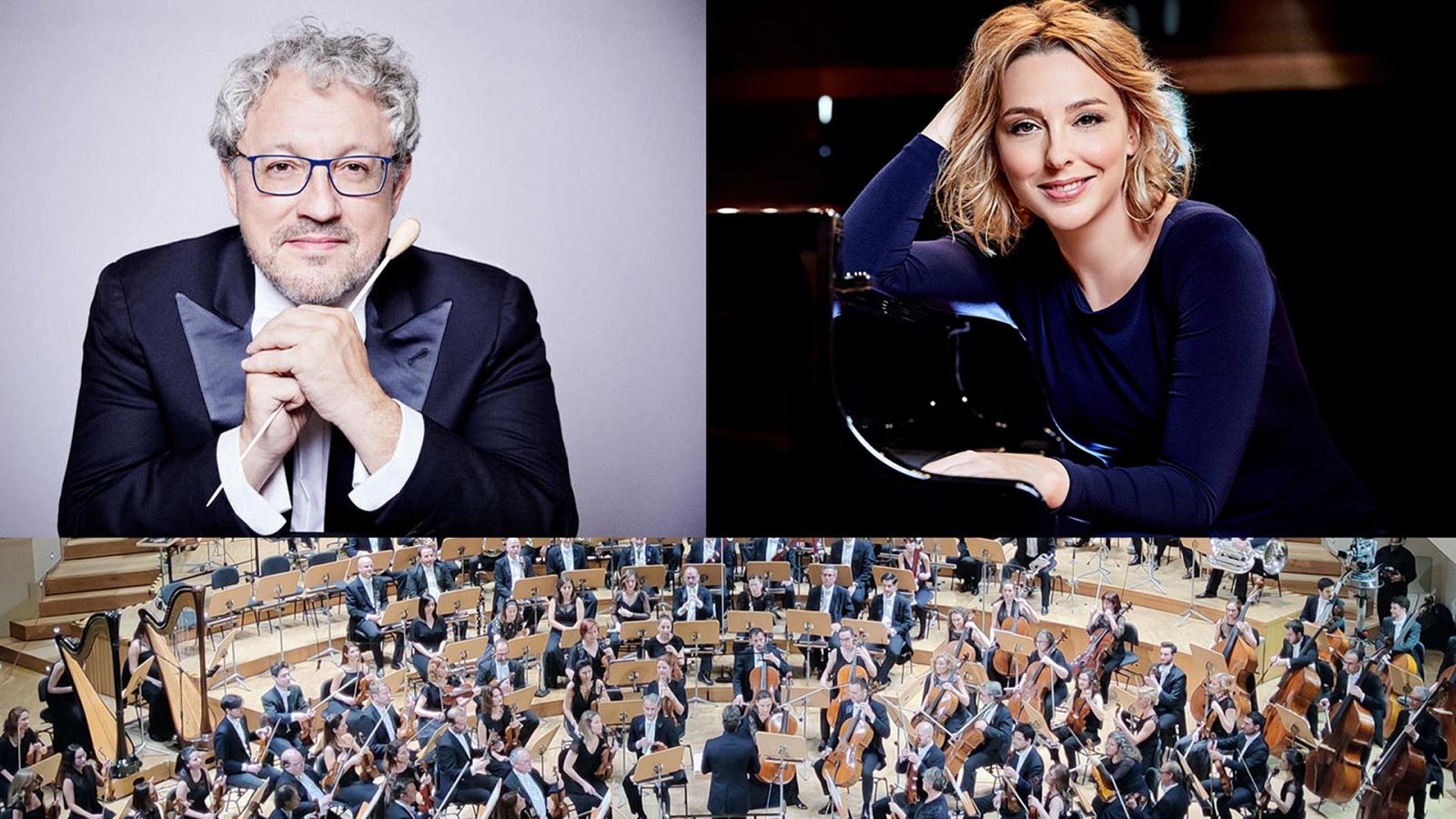 El maestro Miguel Romea y la pianista Judith Jáuregui