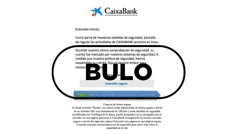 Este mensaje que avisa de que han suspendido tu cuenta de Caixabank es un fraude