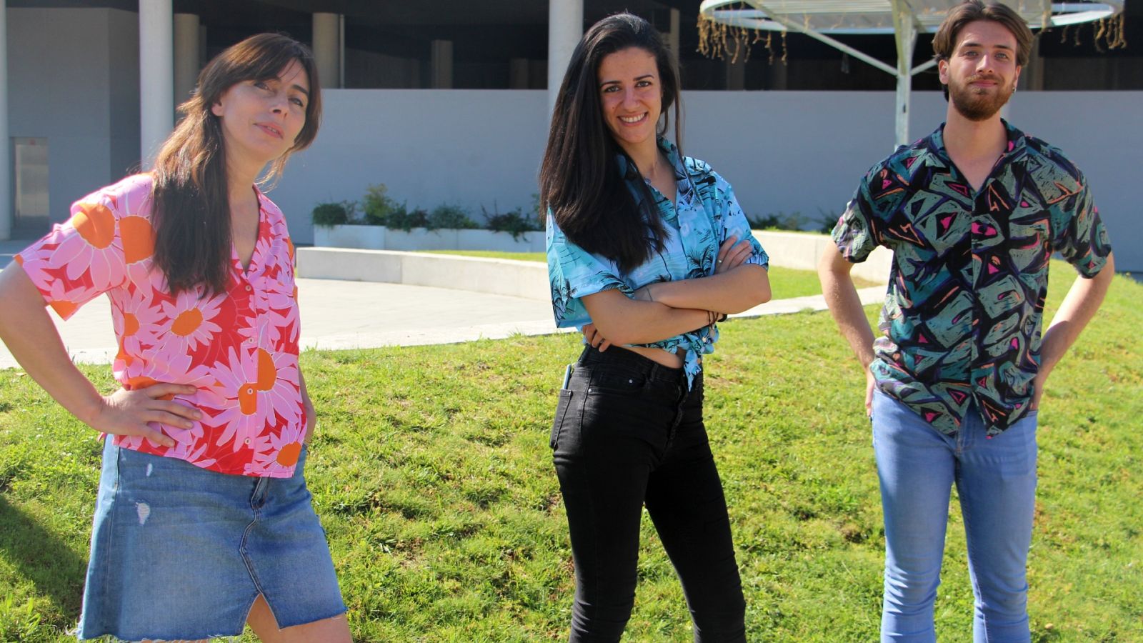 Marta Iraeta (Amordiscos de Radio 3 Extra), Irene Valiente (Modo Festival) y Javier Pascual (Galaxia Bestiario)