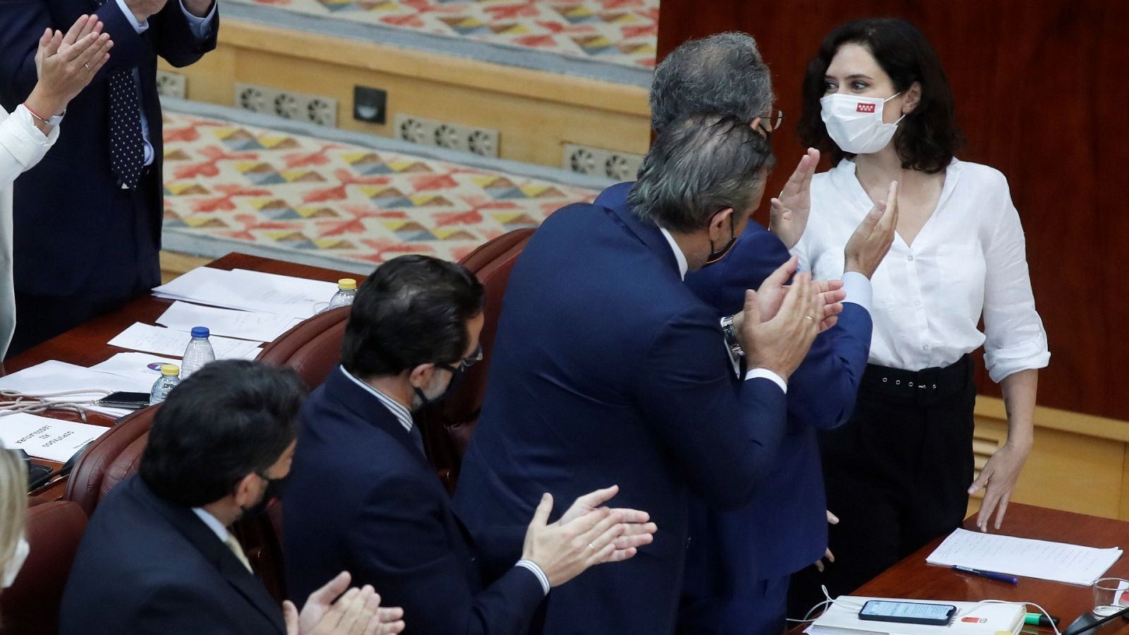 Isabel Díaz Ayuso, durante el pleno de investidura