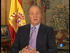 El Rey dedica la foto de su discurso de Navidad a Luis Aragonés