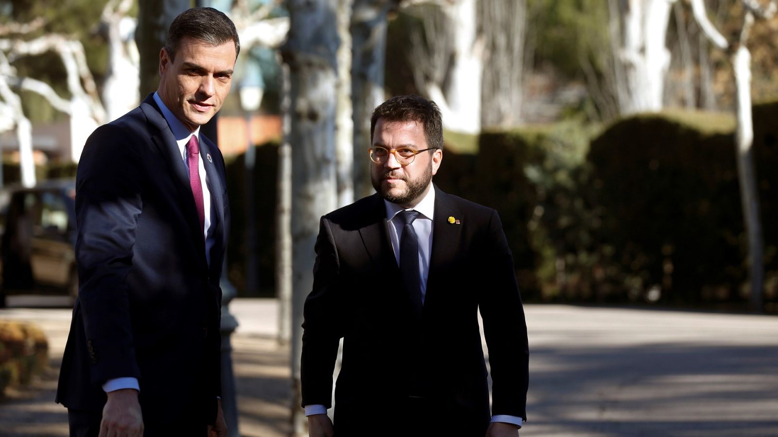 Pedro Sánchez y Pere Aragonès