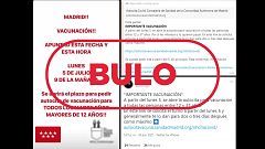 Este aviso para vacunarse entre los 12 y los 37 años en Madrid es un bulo