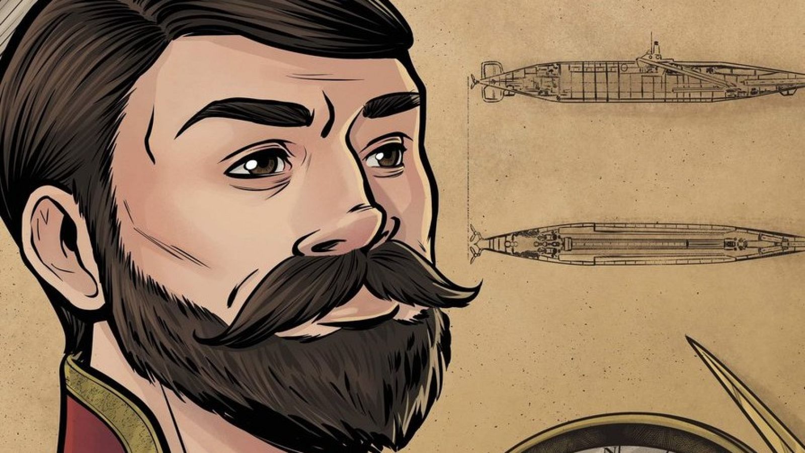 Detalle de la portada de 'Isaac Peral'