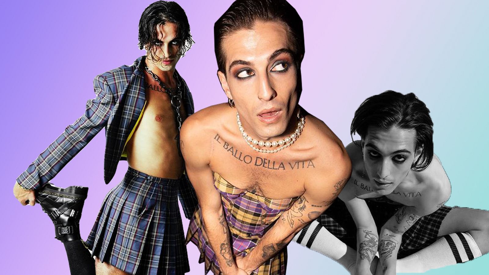 Damiano David, símbolo de moda y libertad: "Nunca pelees con un hombre con falda"