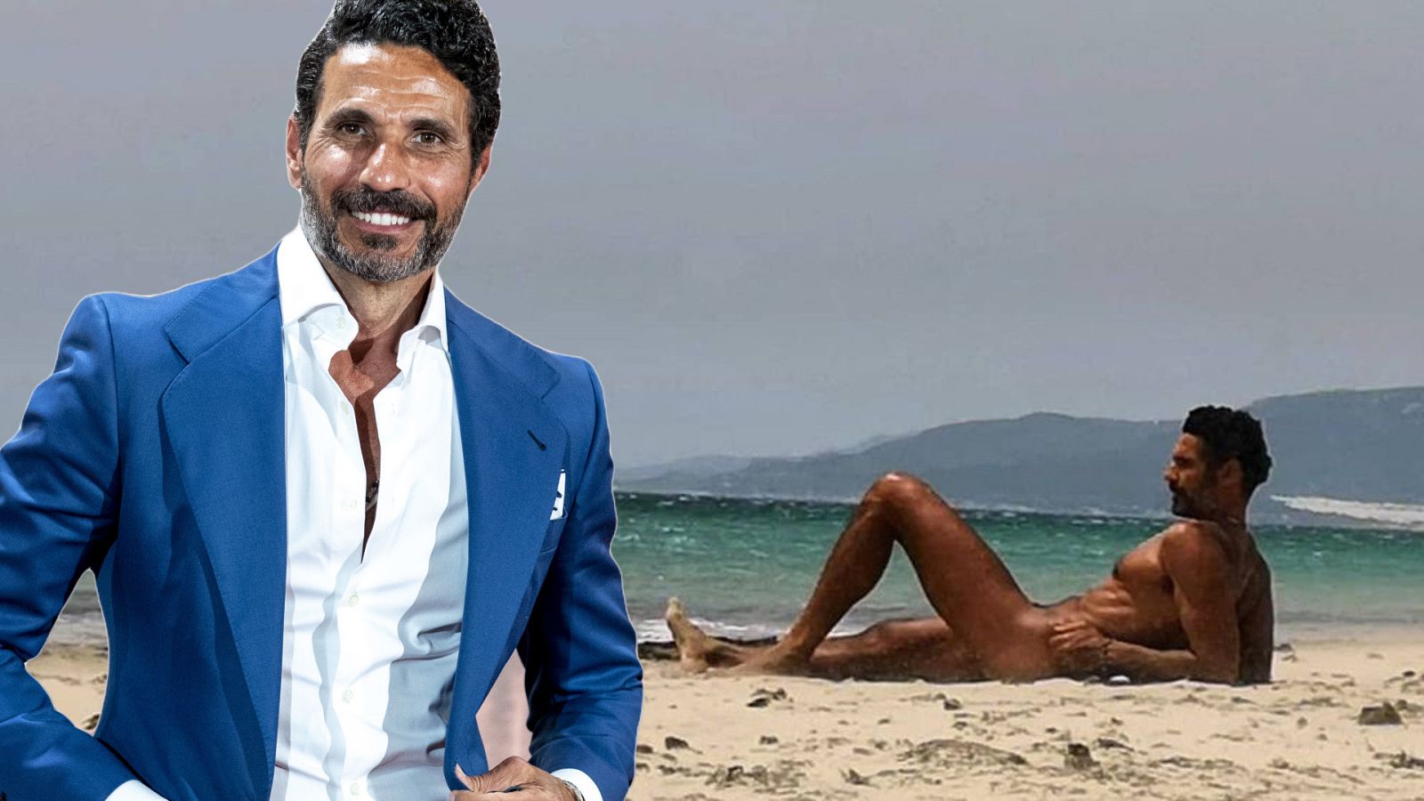 Oscar Higares posa desnudo en la playa y luce un cuerpo de escándalo que hace arder las redes