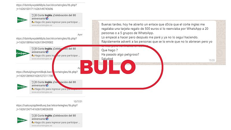 Este mensaje sobre regalos de El Corte Ingl�s por su 80 aniversario es phishing