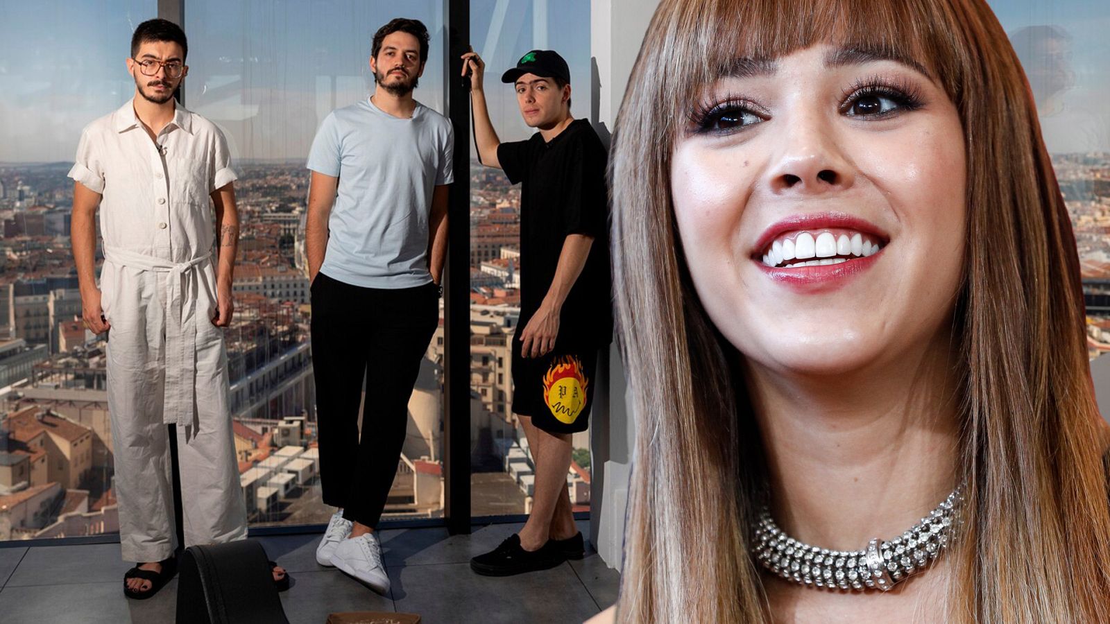 Los miembros del grupo colombiano Morat, Juan Pablo Villamil, Simón Vargas y Martín Vargas