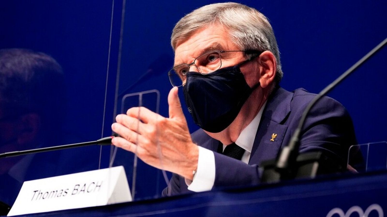 Thomas Bach, actual presidente del Comité Olímpico Internacional, en una conferencia en Tokio