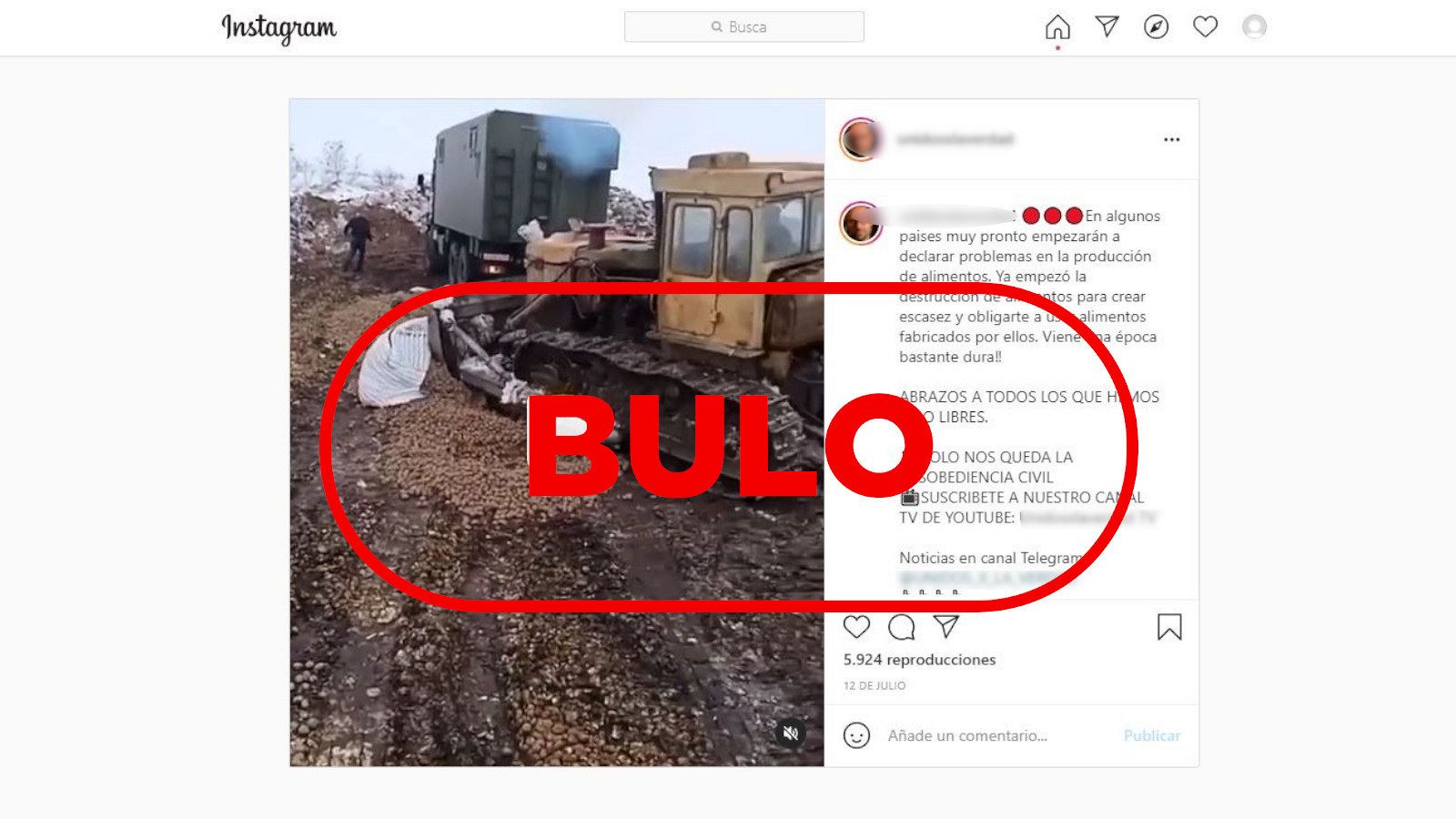 Destruyen alimentos en Rusia, pero no para controlar el mundo