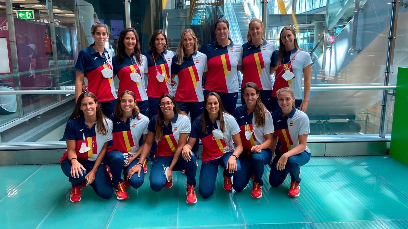 Las componentes de la Selección Nacional de Waterpolo femenino