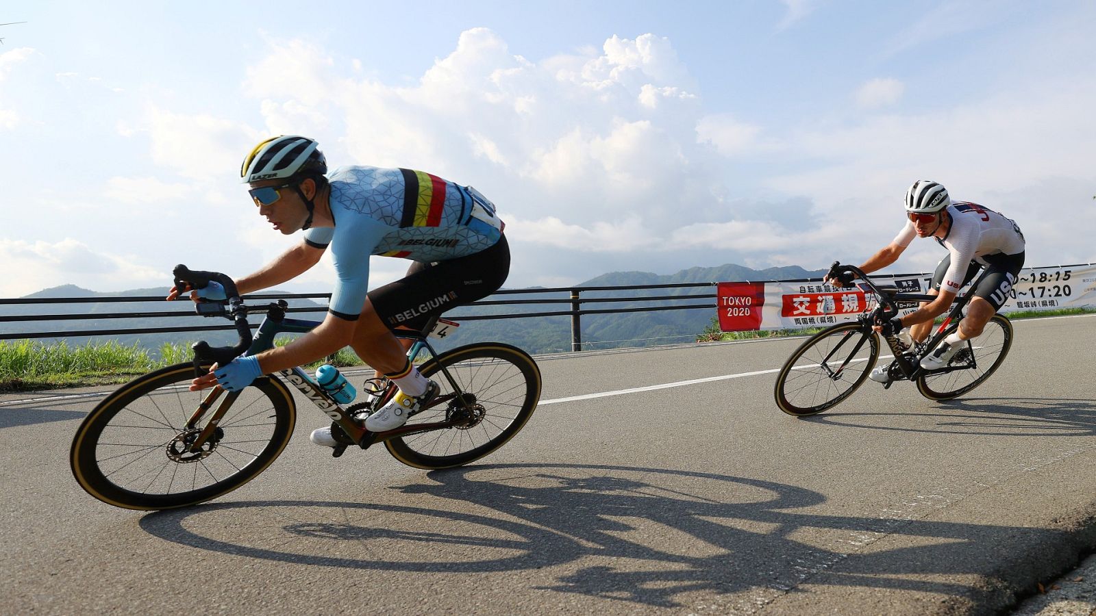 Wout Van Aert durante la prueba en ruta del pasado sábado