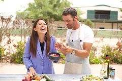Ofelia y el jinete José Bono mezclan hípica y gastronomía