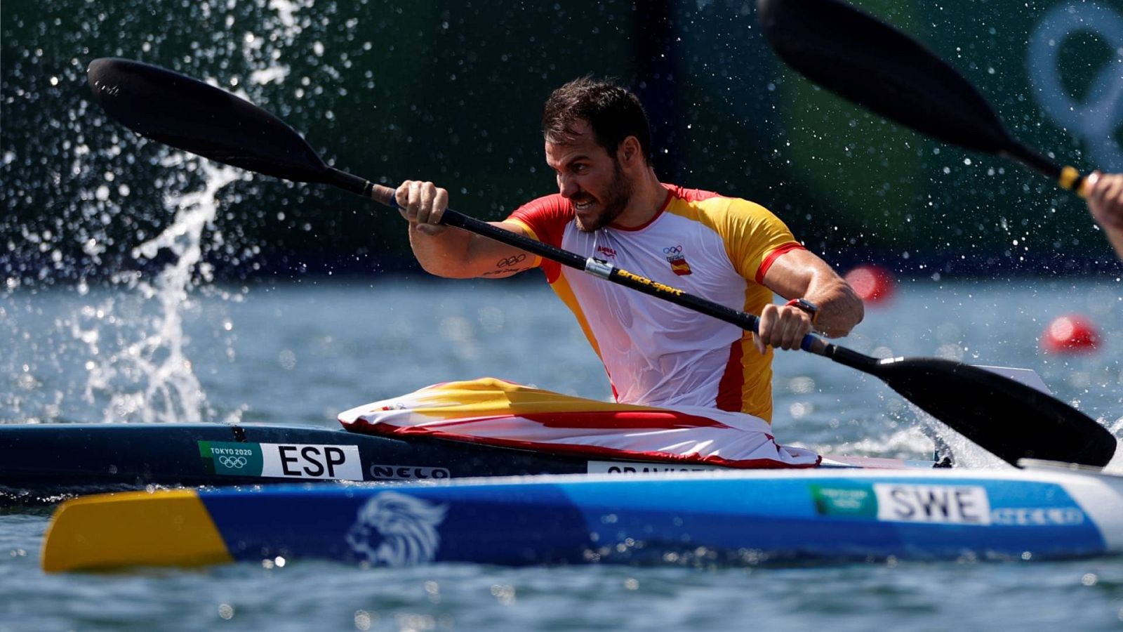 El palista español Saúl Craviotto, en la serie de clasificación para las semifinales del K1 200 metros