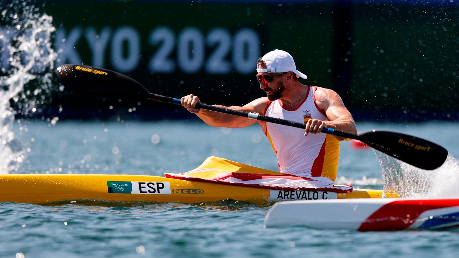 Carlos Arévalo durante las semifinales de K1 200 de Piragüismo en Tokyo 2020