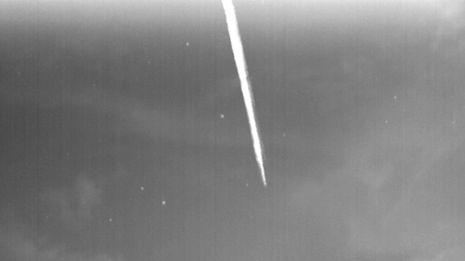 Bola de fuego producida por una Perseidas captada desde el Centro Astronómico de Calar Alto (Almería)