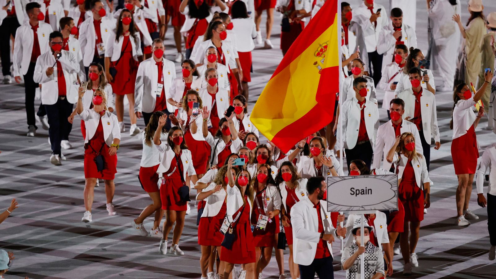 Imagen de la delegación española en la ceremonia de apertura de los JJOO de Tokyo 2020