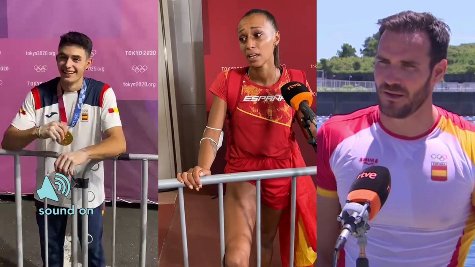 Alberto Ginés, Ana Peleteiro y Saúl Craviotto en el TikTok de Teledeporte