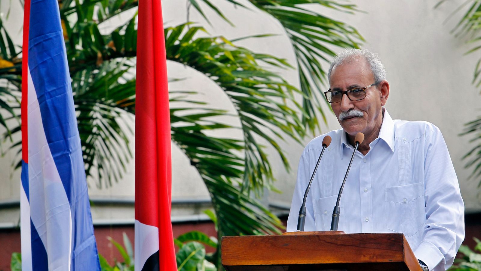 Imagen de archivo de un discurso de Brahim Ghali