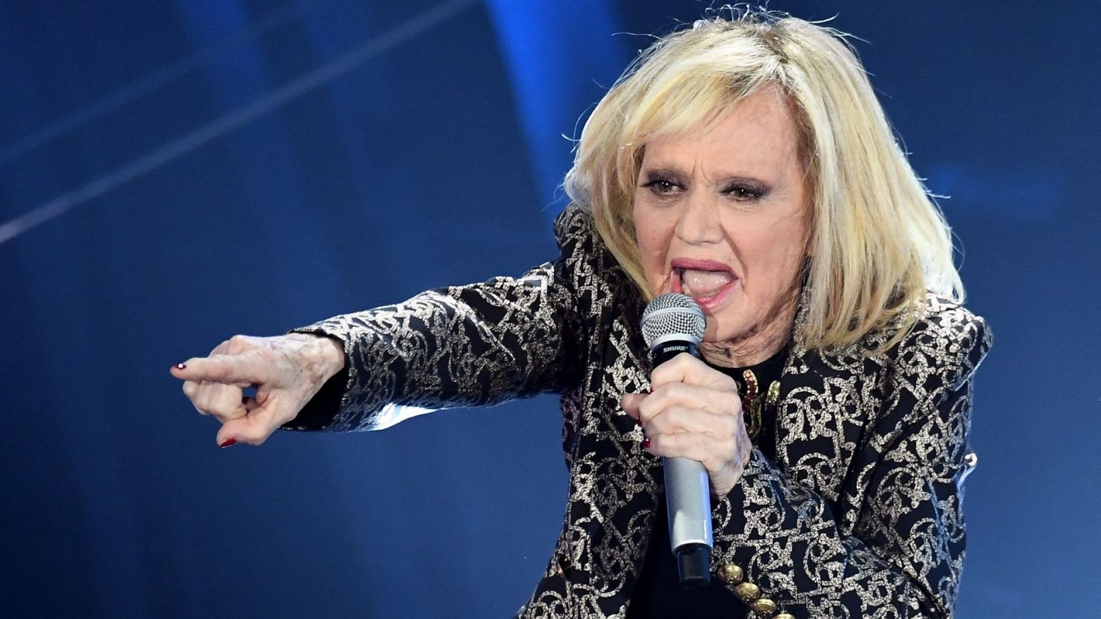 Rita Pavone durante el 70° Festival de la Canción Italiana de San Remo