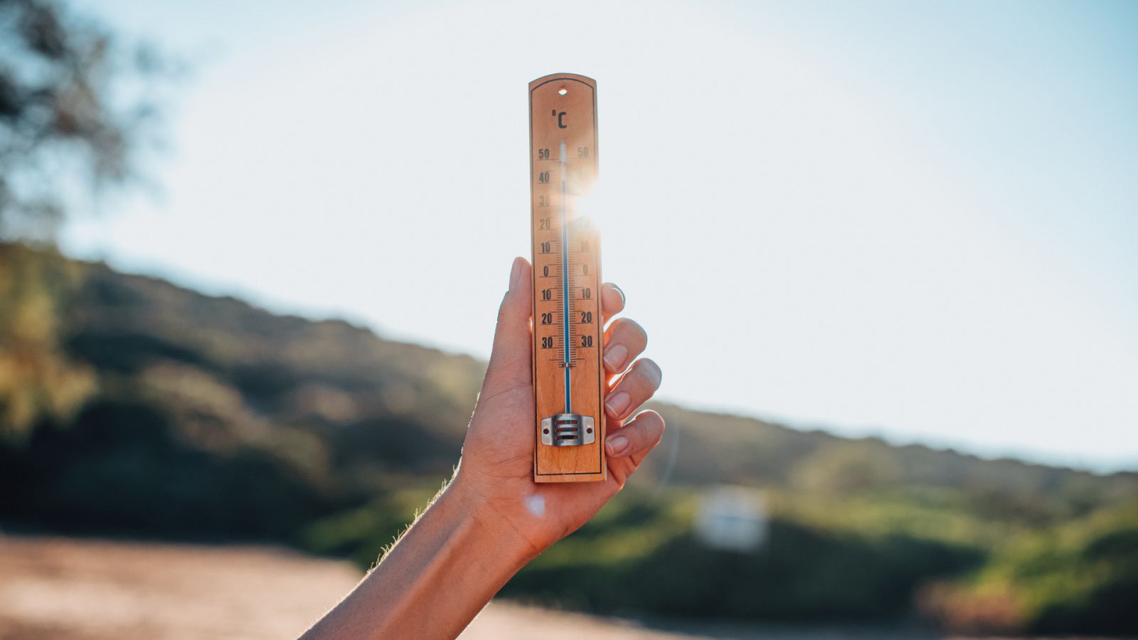 Termómetro comprobando las temperaturas