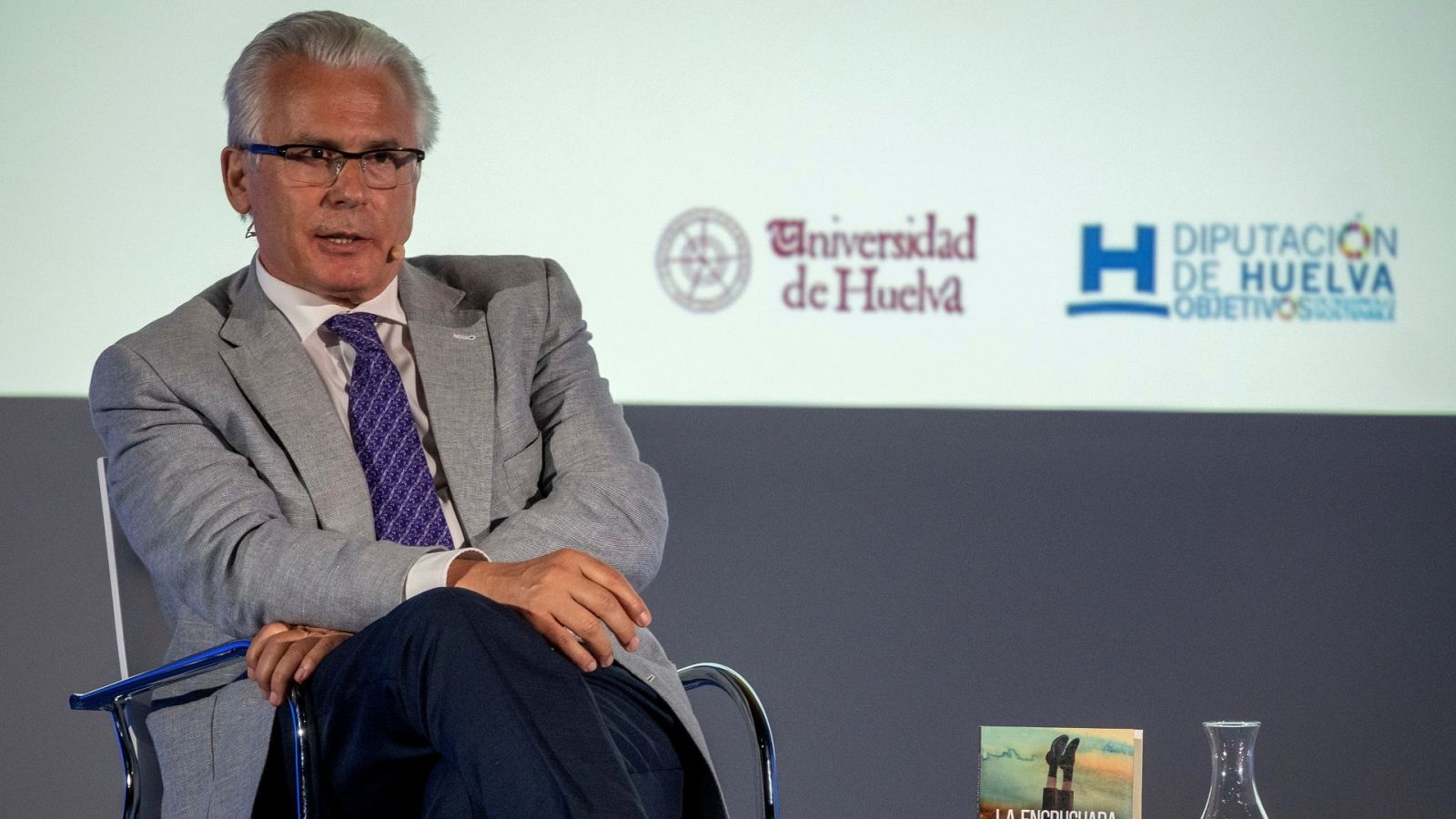 El jurista Baltasar Garzón en una reciente intervención en la Universidad de Huelva