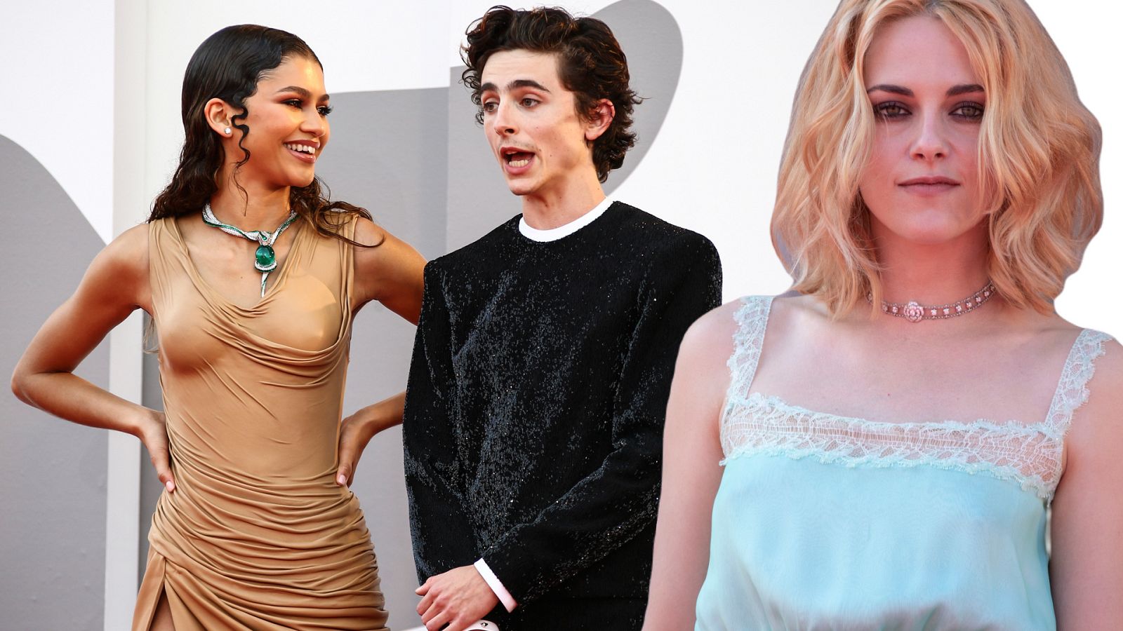 Kristen Stewart, Timothée Chalamet y Zendaya: duelo de estilo a tres bandas,
