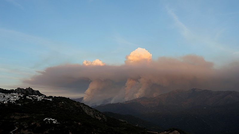 Más de 1.000 evacuados y 5.000 hectáreas arrasadas en el inédito incendio de "sexta generación" de Sierra Bermeja