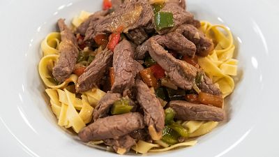 Tallarines con ternera de David Bustamante