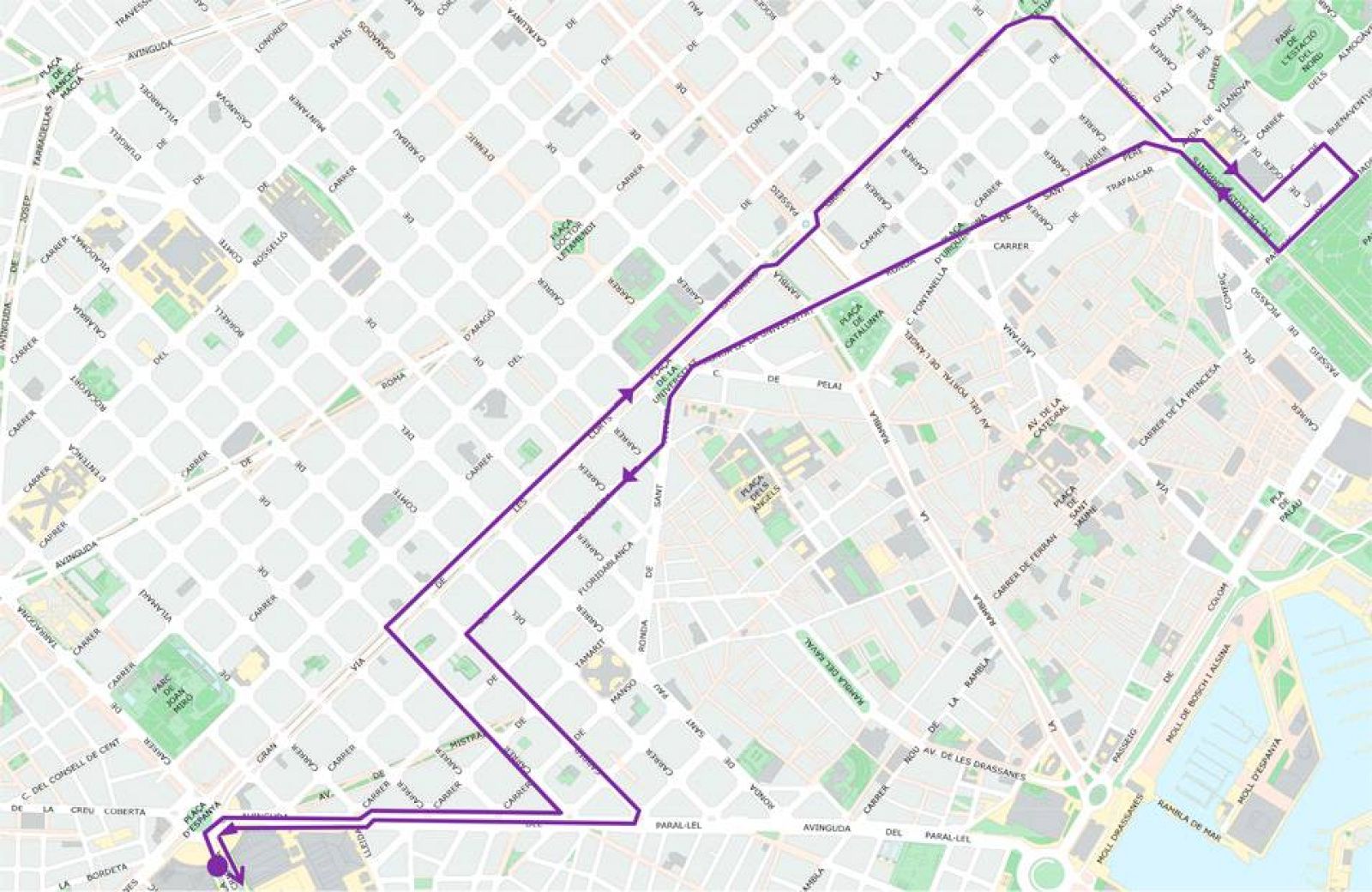 Recorregut de la Cursa de la Mercè 2021 | AJUNTAMENT DE BARCELONA