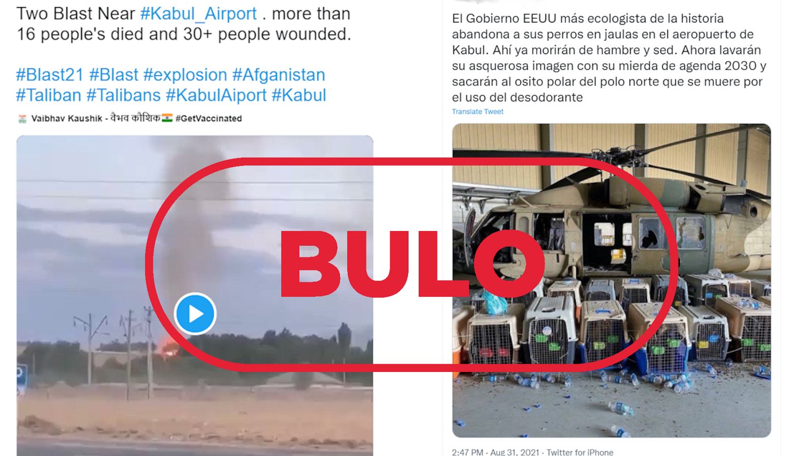 Dos bulos sobre Afganistán desmentidos por VerificaRTVE