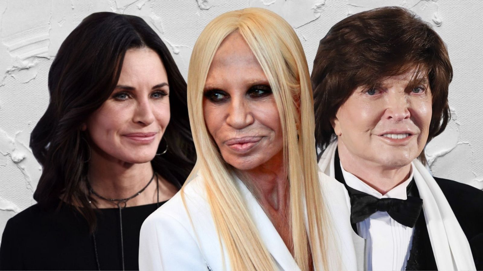 Courteney Cox, Donatella Versace y Camilo Sesto