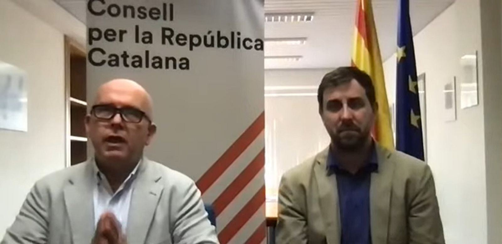 Roda de premsa de Gonzalo Boye i Toní Comín des de Brussel·les