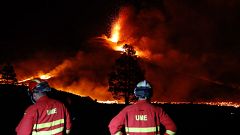 El cono principal del volcán de La Palma se derrumba parcialmente y aumenta el caudal de lava