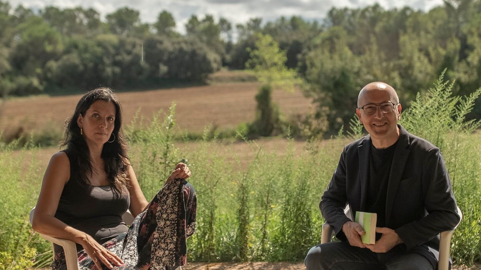 Carlota Gurt con Óscar López