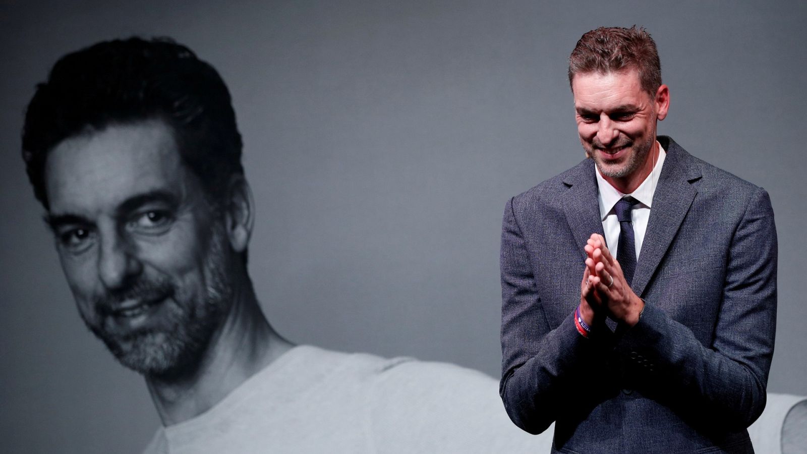 Pau Gasol durante el acto de su retirada del baloncesto