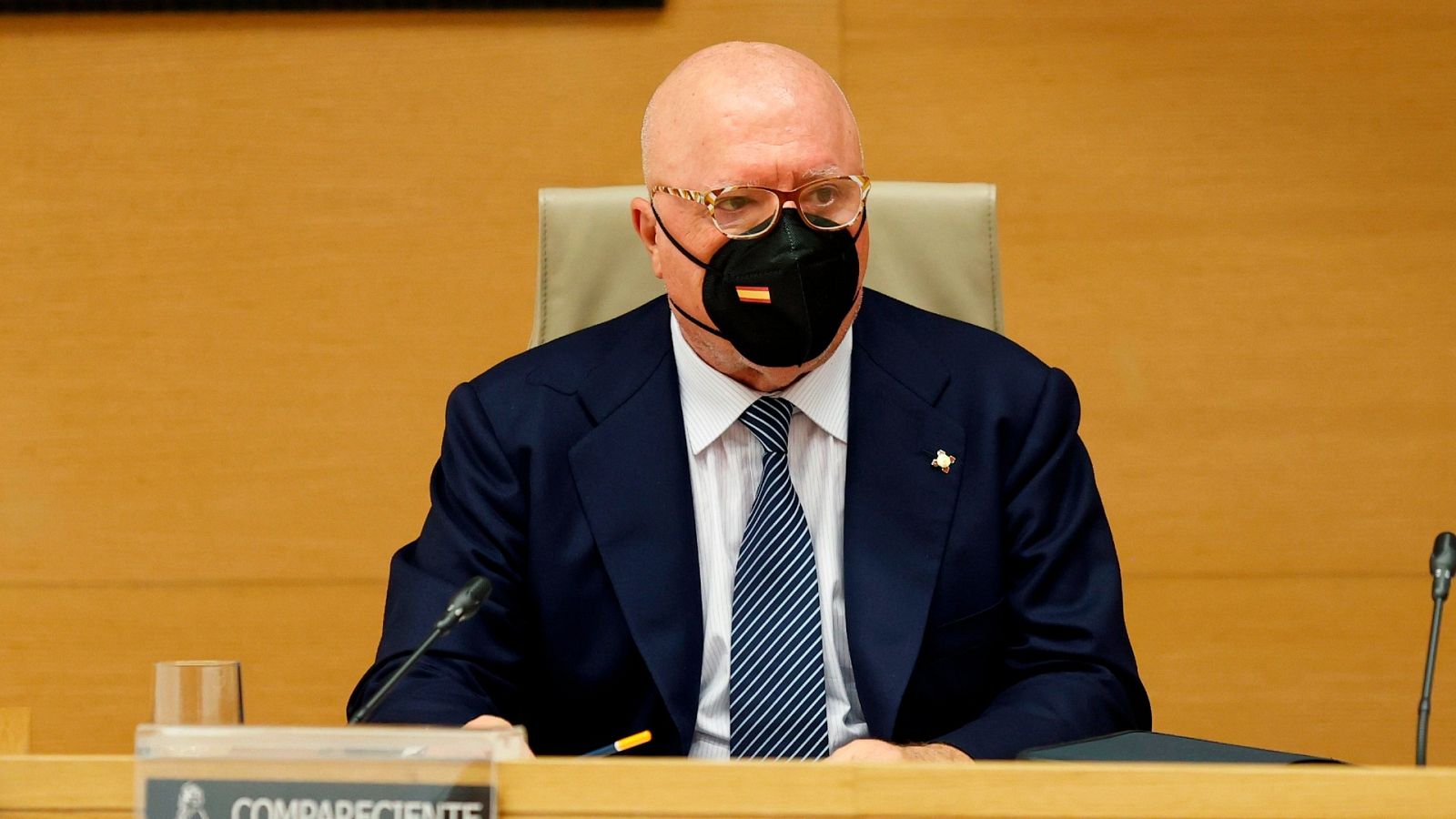 El expolicía Villarejo en la comisión de investigación sobre 'Kitchen' en el Congreso