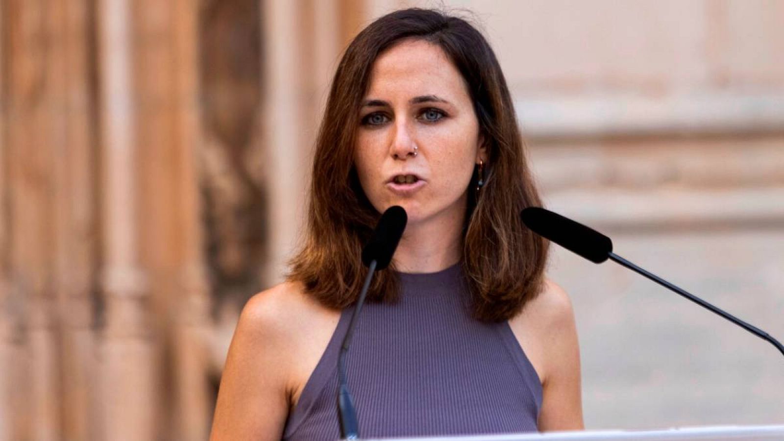 La ministra de Derechos Sociales y Agenda 2030, Ione Belarra, en una imagen de archivo durante una intervención en Baleares