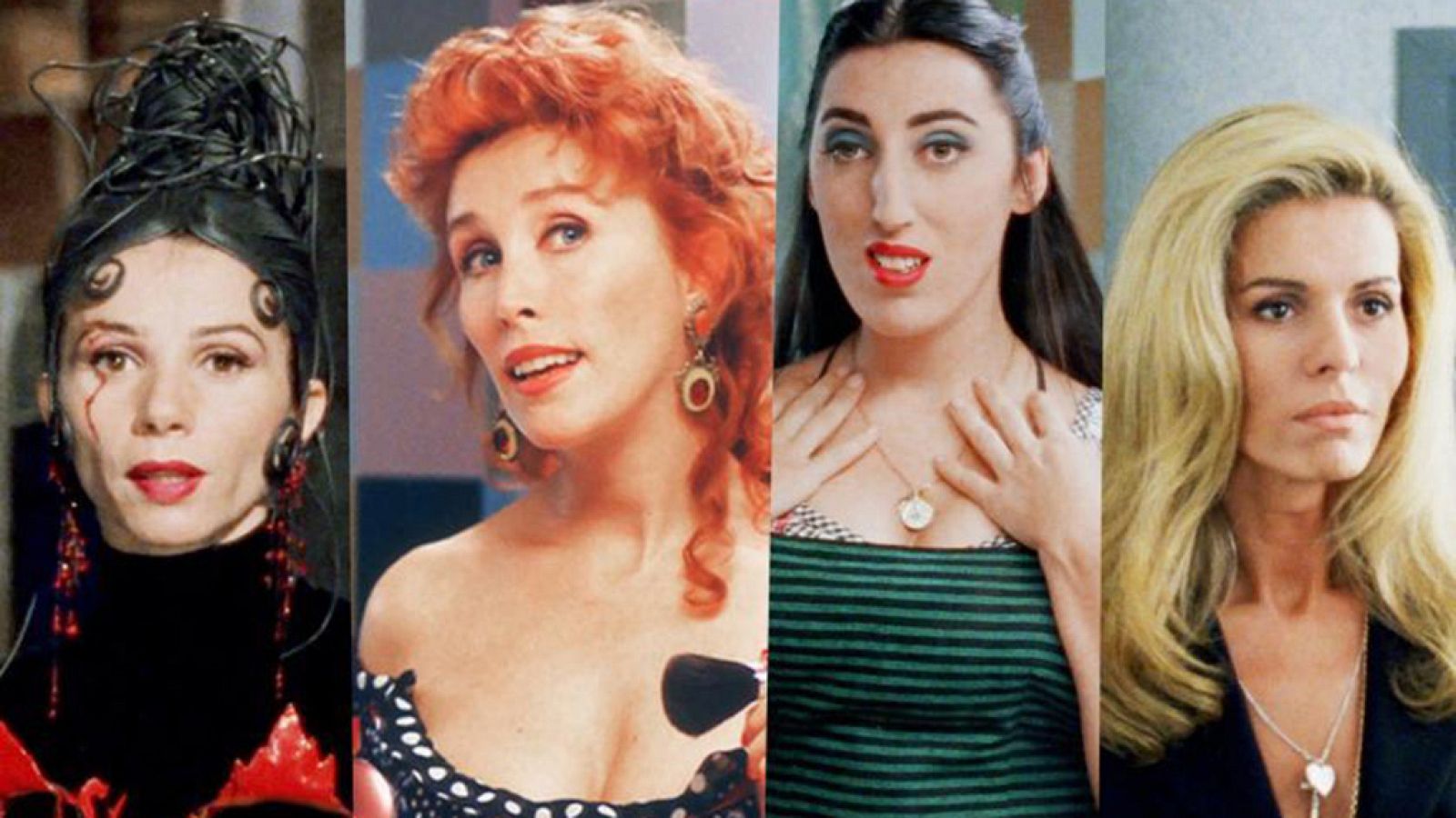 Victoria Abril, Verónica Forqué, Rossy de Palma y Bibiana Fernández, protagonistas de la película 'Kika'