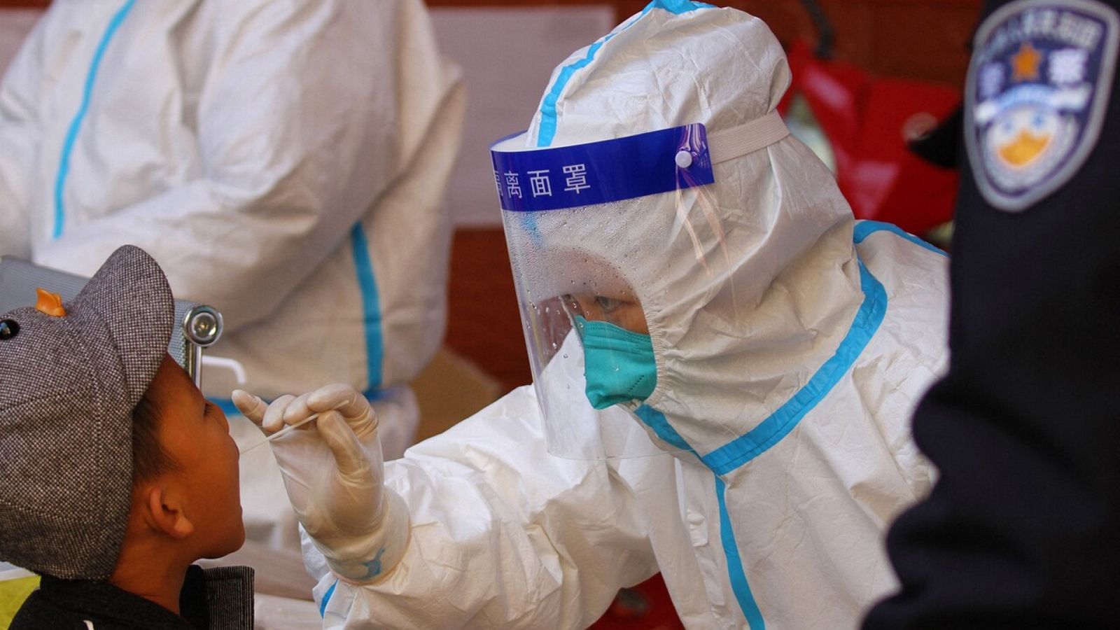 Tests de coronavirus en Zhangye, China